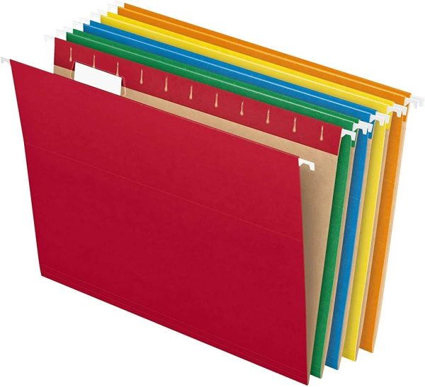 Pendaflex Hanging File Folders, Letter Size, Assorted Colors