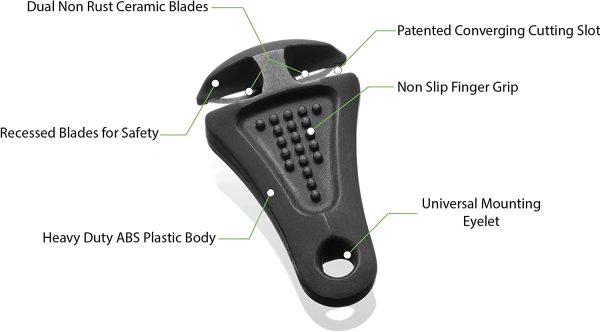 CUTTERZ Line Ceramic Blade Zipper Pull Fishing Line Cutter - Image 2