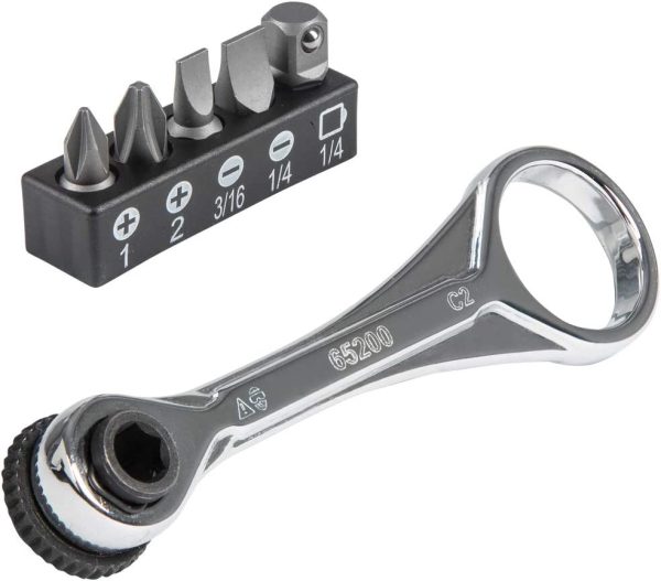 Klein Tools 65200 Ratchet Set, 5-Piece Mini Ratchet Set with Phillips