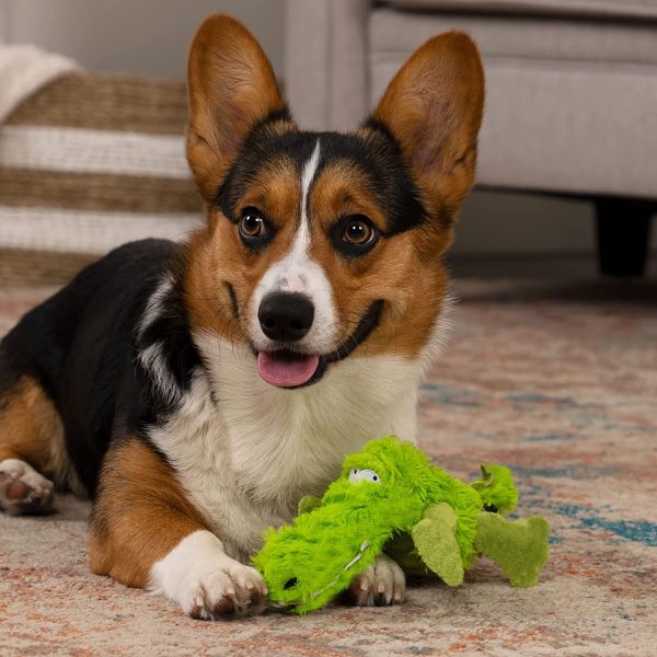 Dog PlayClean Gator Squeaky Plush Dog Toy with Odor - Image 2