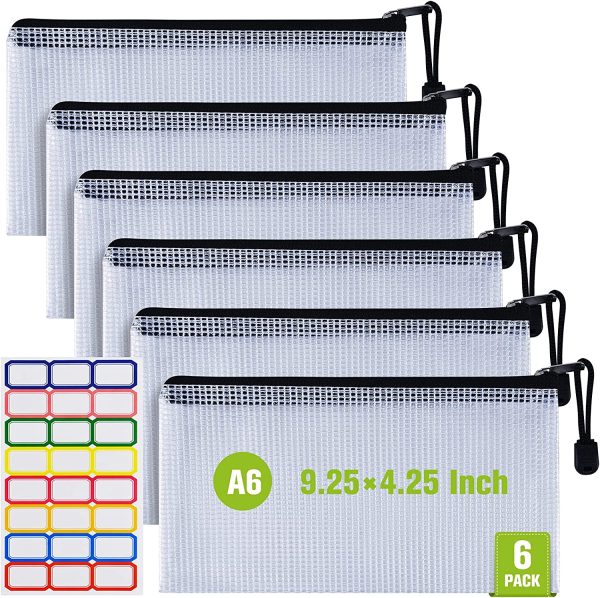 Plastic Mesh Zipper Pencil Pouches