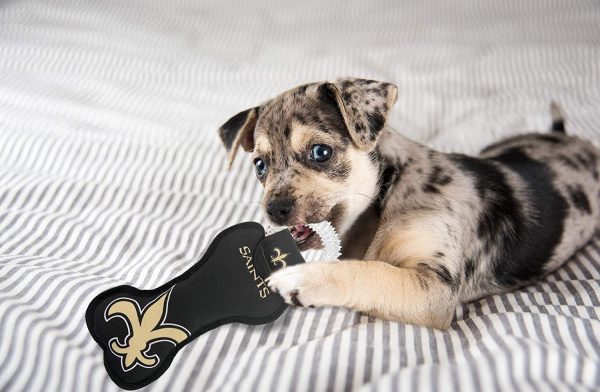NFL New Orleans Saints Dental Dog TUG Toy with Squeaker - Image 2