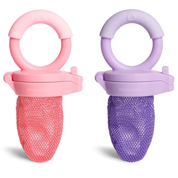 Fresh Food Feeder, 2 Pack, Coral/Purple
