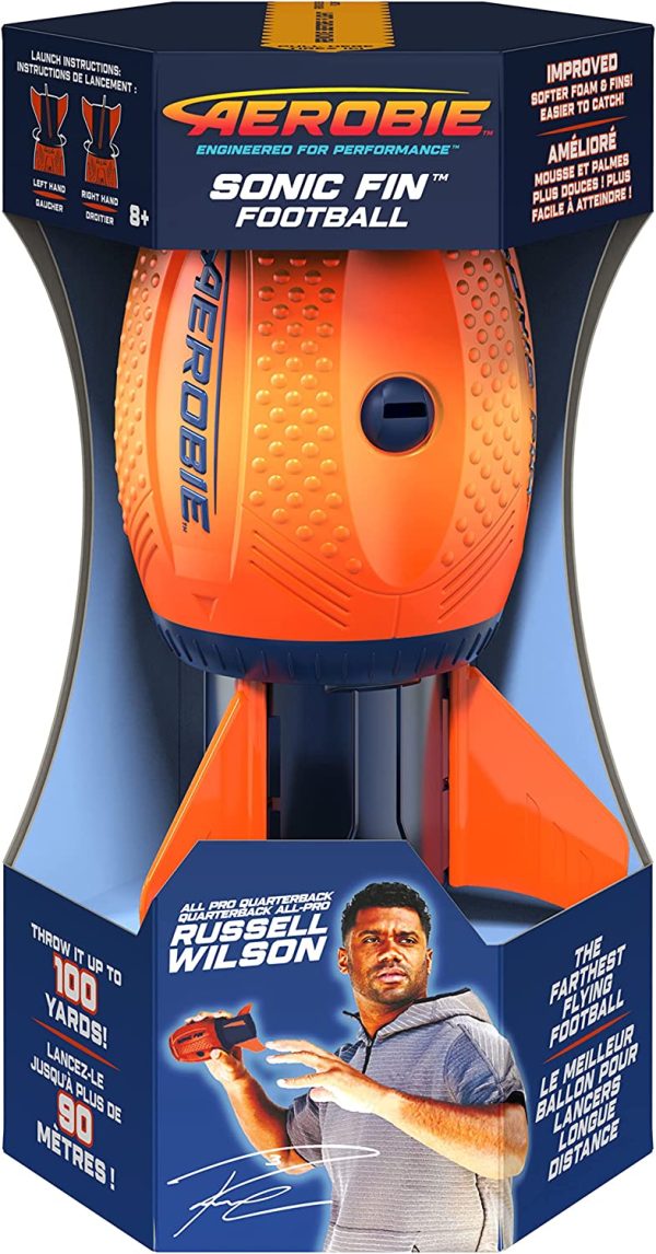 Aerobie Sonic Fin Football, Aerodynamic Russel Wilson Football Toy - Image 2