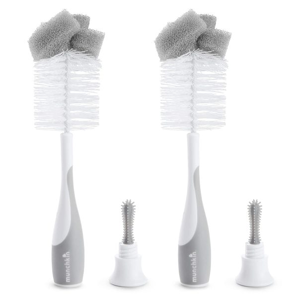 Spong Bottle Brush, 2 Pack, Grey